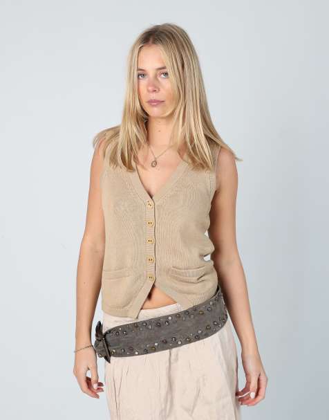 Vintage Espirit S cardigan in beige - view 1