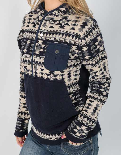 Vintage Espirit S knitted jumper in navy blue, 4 of 4