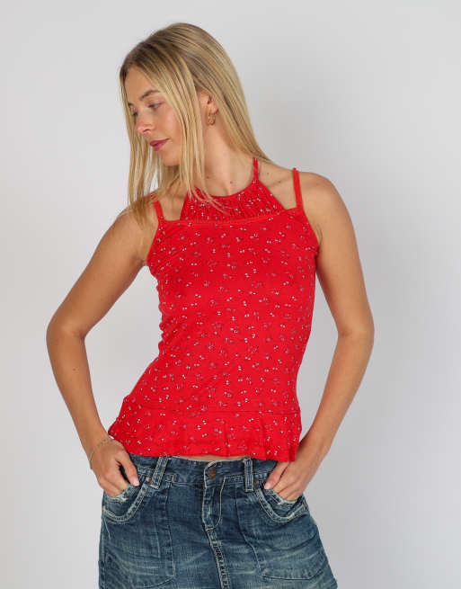Vintage Euro Moda S cami in red