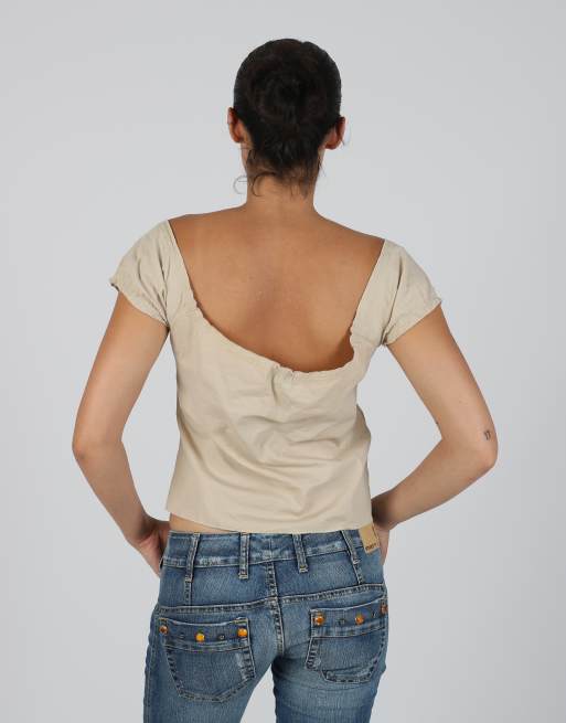 Vintage Euronova M blouse in beige, 2 of 4