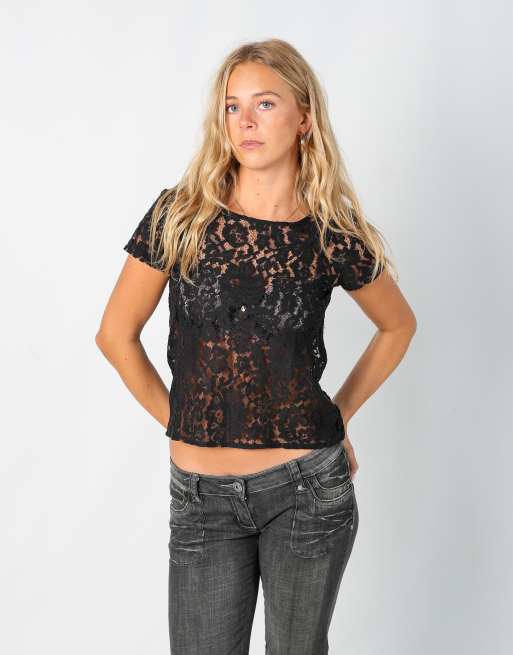 Vintage even&odd XS blouse in black