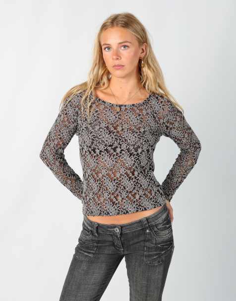 Vintage Evidence S long sleeve top in grey - view 1