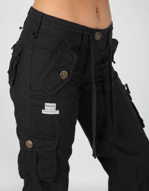 Vintage Excellent XS cargo pants in black, 4 of 4