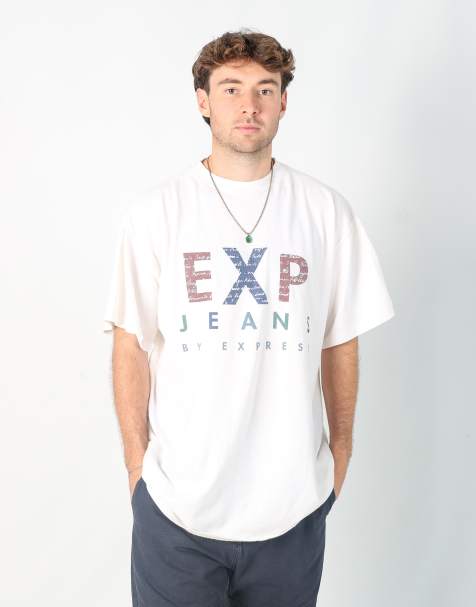 Vintage EXPJeans xl t-shirt in ivory - view 1