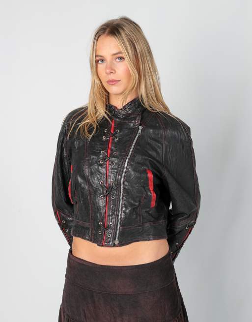 Vintage Expresso S leather jacket in black
