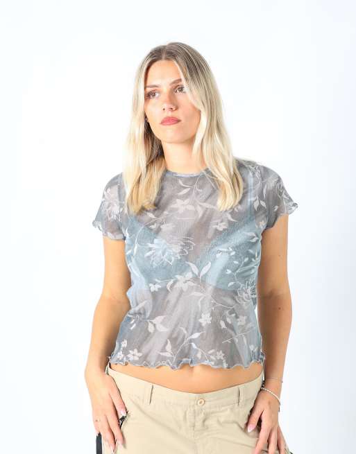 Vintage Extra M mesh top in grey