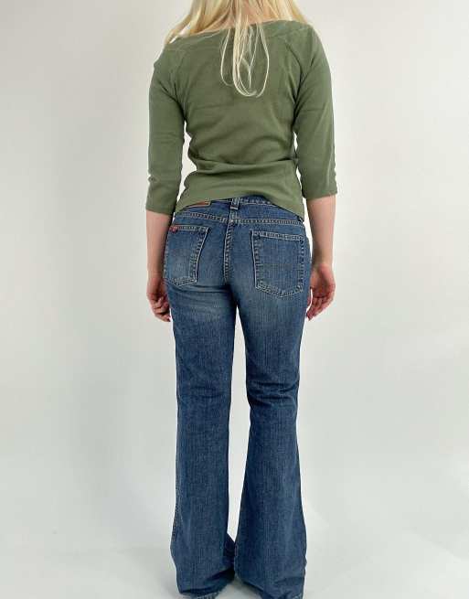 Vintage extra small Big Star flared jeans in blue, 2 of 4