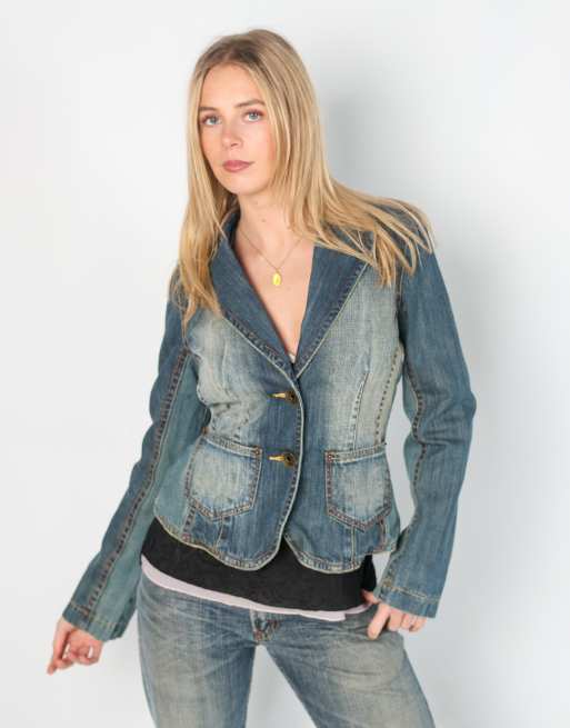 Vintage EXTYN denim S denim jacket in blue