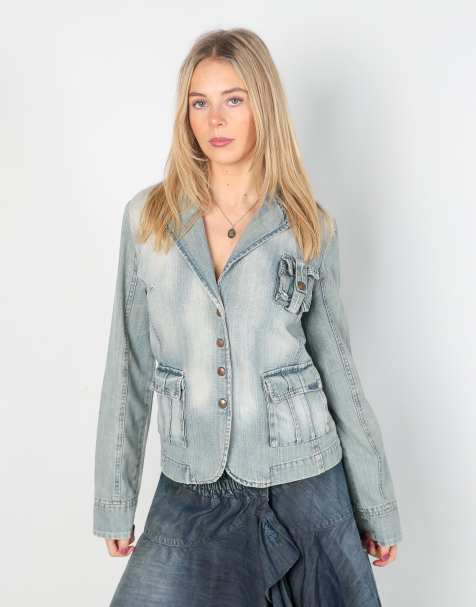 Vintage EXTYN Italia S denim jacket in light blue - view 1