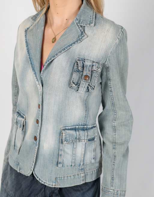 Vintage EXTYN Italia S denim jacket in light blue, 4 of 4