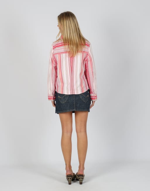Vintage EXTYN Italia S denim mini skirt in blue, 3 of 4
