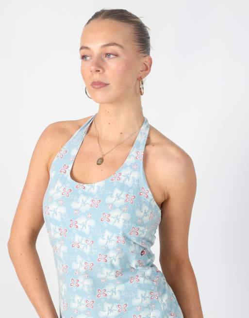 Vintage Exxtasy S woven midi dress in light blue, 2 of 4