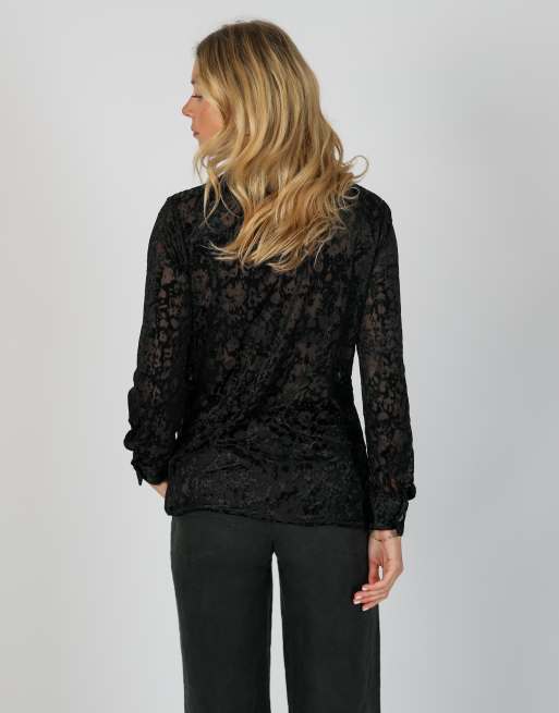 Vintage Eye Catch S blouse in black, 2 of 4