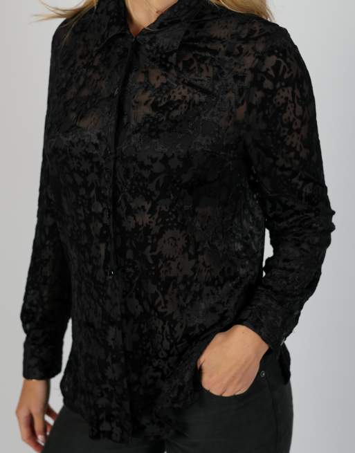 Vintage Eye Catch S blouse in black, 4 of 4