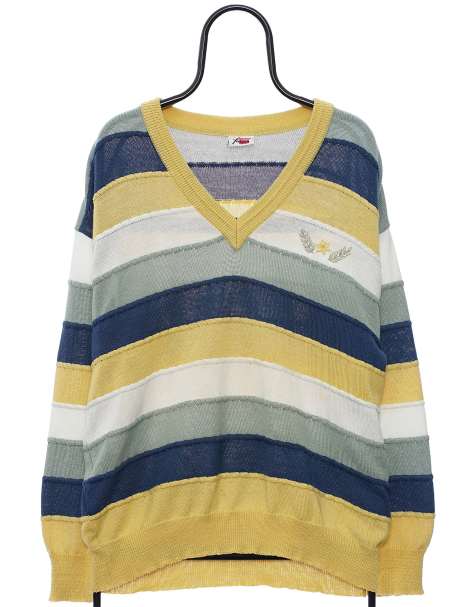 Vintage faber creation size L knit jumper in yellow - view 1