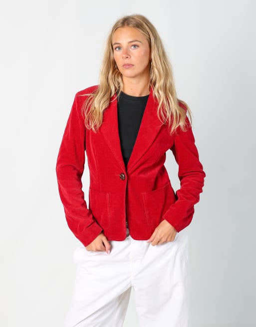 Vintage Facile S cord jacket in red