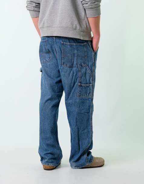 Vintage Faded Glory 36x30 Denim Carpenter Baggy Jeans Blue - view 1