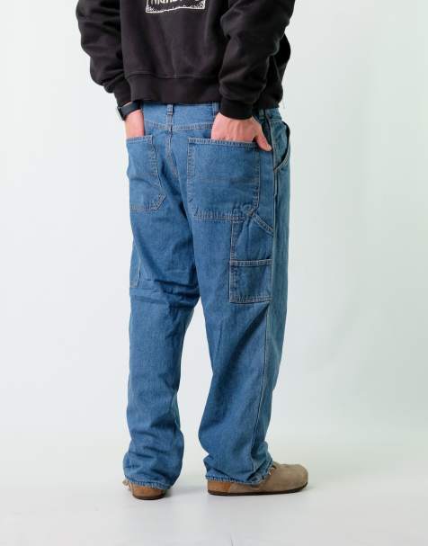 Vintage Faded Glory 36x30 Denim Carpenter Baggy Jeans Blue - view 1