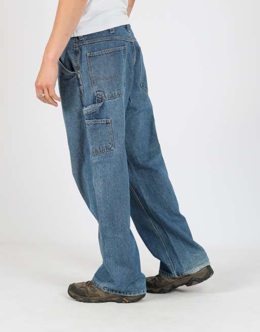 Vintage Faded Glory 36x30 denim carpenter jeans in blue