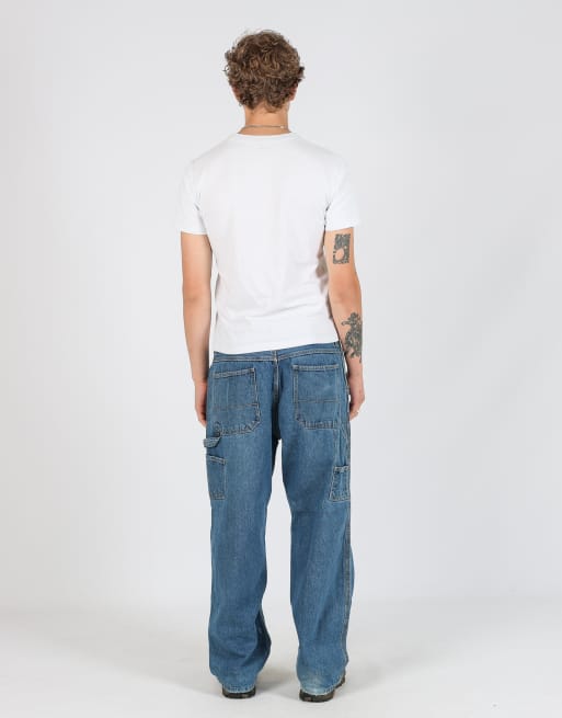 Vintage Faded Glory 36x30 denim carpenter jeans in blue, 3 of 4