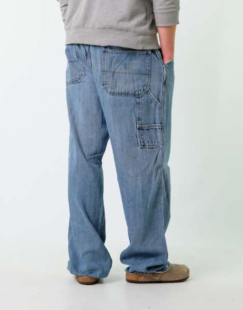 Vintage Faded Glory 38x34 Denim Carpenter Baggy Jeans Blue - view 1