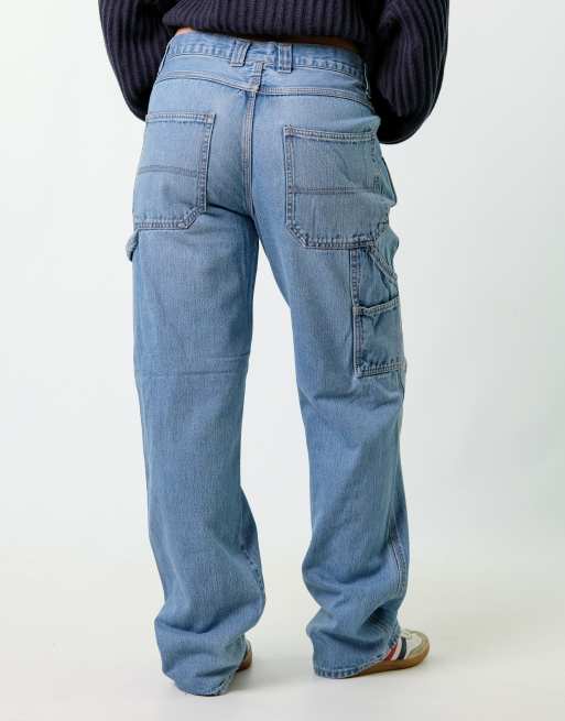 Vintage Falls Creek 32x34 Denim Carpenter Baggy Jeans Blue