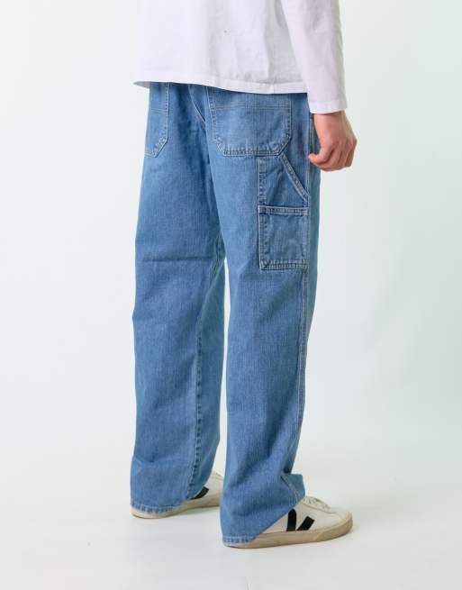 Vintage Falls Creek 36x30 Denim Carpenter Baggy Jeans Blue