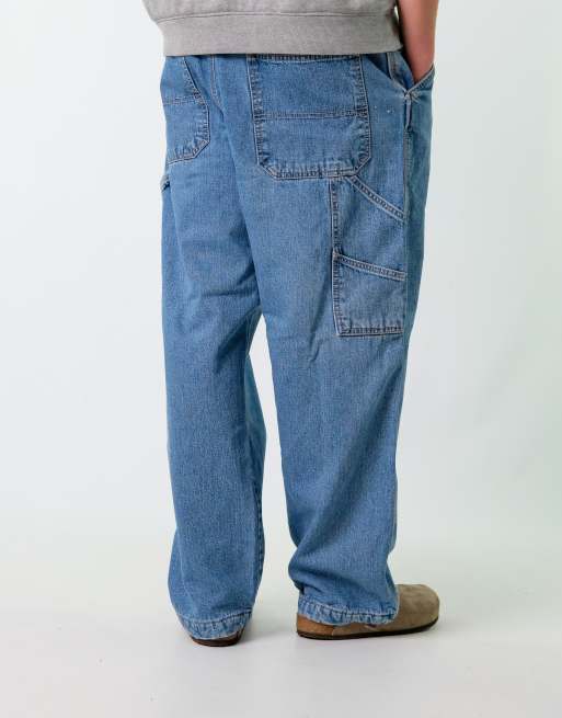 Vintage Falls Creek 36x30 Denim Carpenter Baggy Jeans Blue