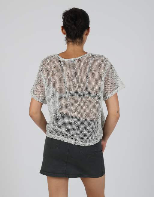 Vintage Fashion 2000 M cardigan in light grey, 2 of 4