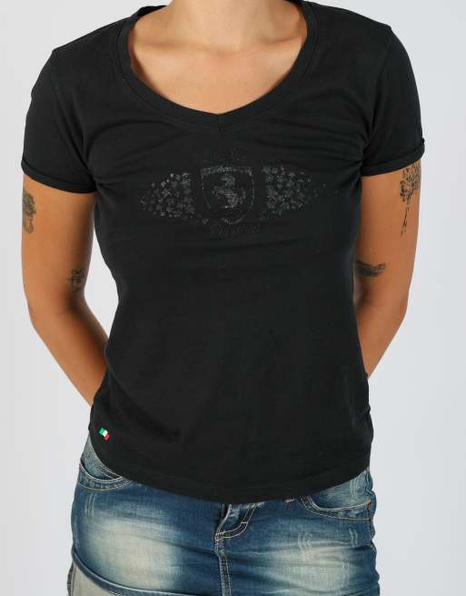 Vintage Ferrari S woven top in black, 4 of 4
