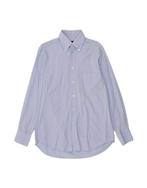 Vintage Ferre Shirt Size 39 15 1/2 Medium In Blue