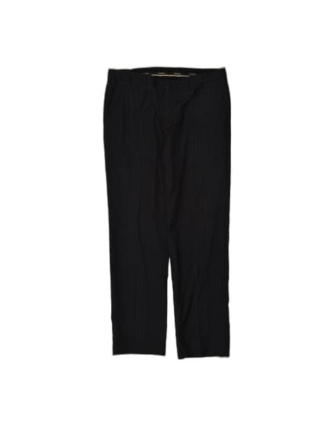 Vintage Ferre Slim Suit Trousers It 52 XL W38 L32 In Blue Striped - view 1