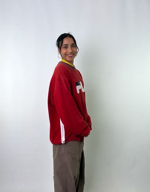 Vintage Fila 2XL Sweatshirt Red, 3 of 4