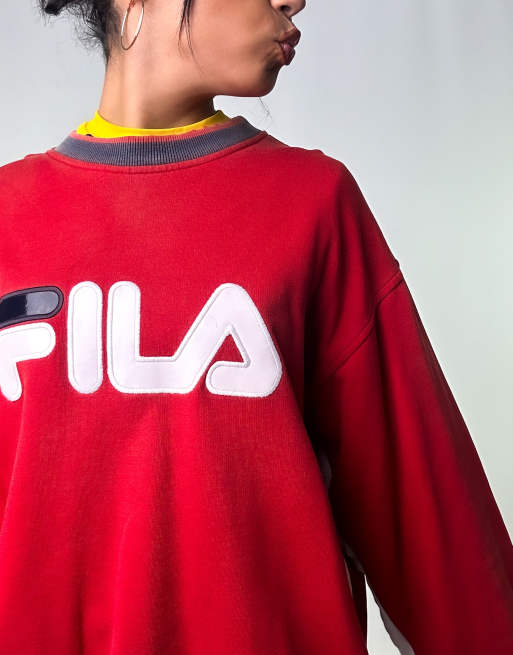 Vintage Fila 2XL Sweatshirt Red, 4 of 4