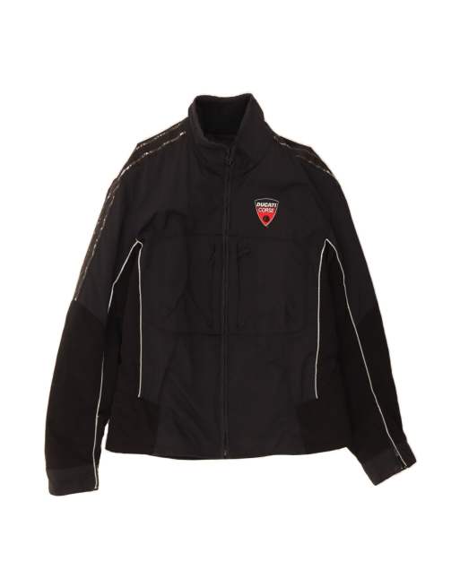 Vintage Fila Ducati Corse Windbreaker Jacket UK 40 Large In Black