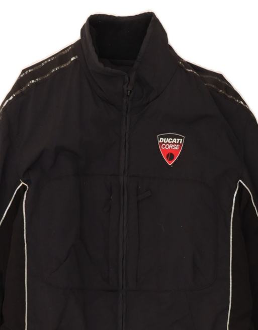 Vintage Fila Ducati Corse Windbreaker Jacket UK 40 Large In Black