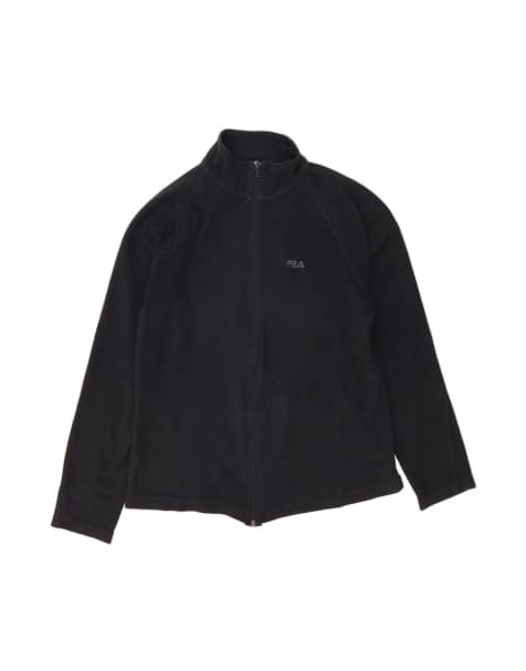 Vintage Fila Fleece Jacket UK 14 Large In Black - view 1