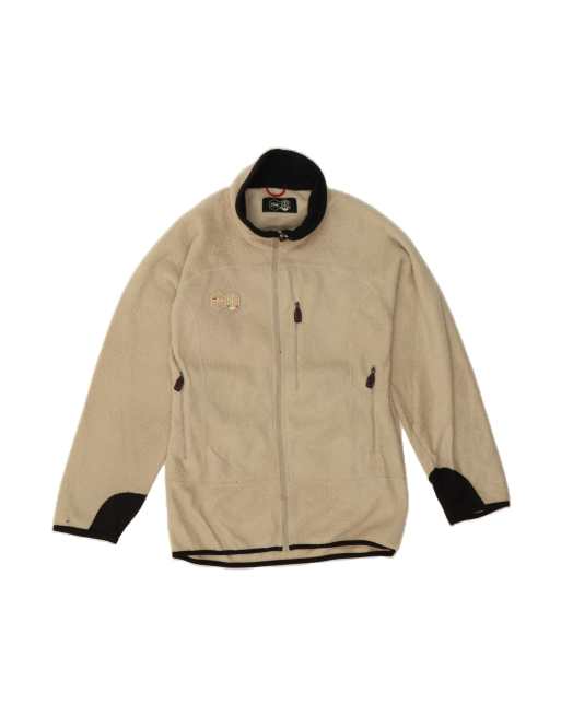 Vintage Fila Fleece Jacket UK 36 Small In Beige