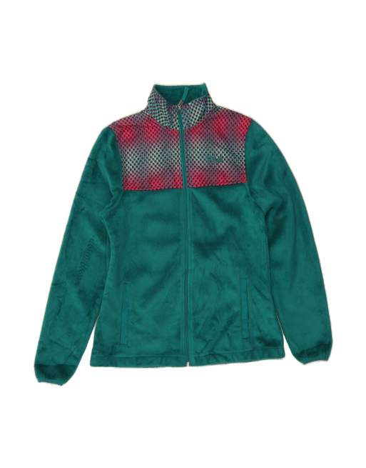 Vintage Fila Fleece Jacket UK 6 XS In Green Geometric