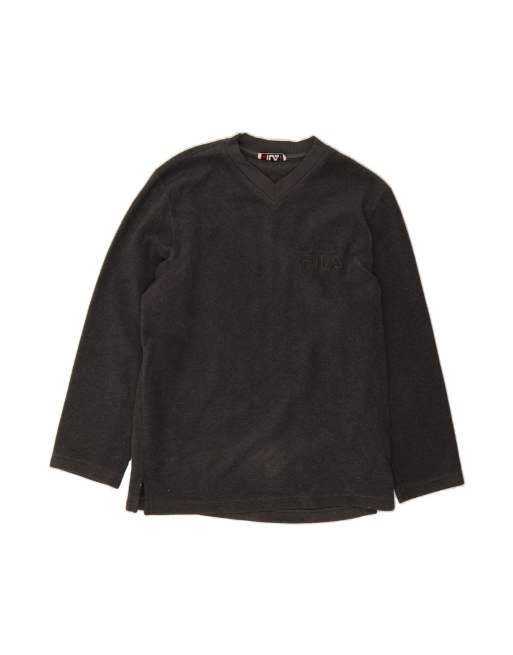 Vintage Fila Fleece Jumper It 50 Medium In Grey