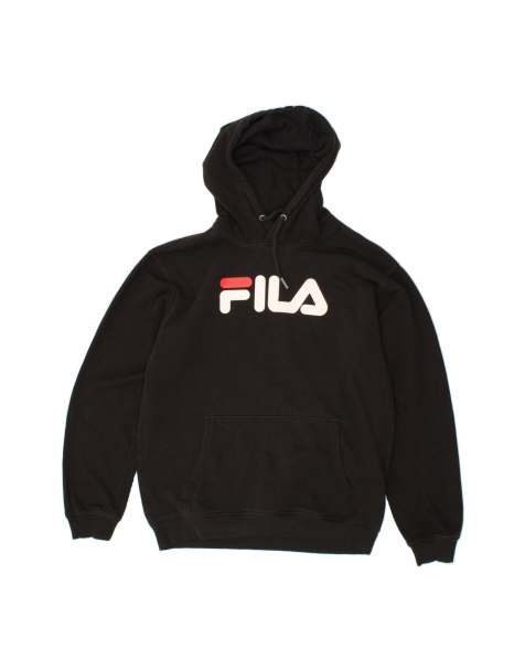 Vintage Fila Graphic Hoodie Jumper Large In Black - view 1