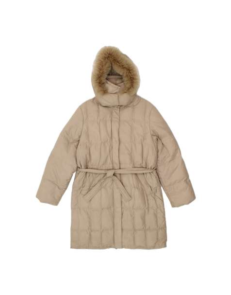 Vintage Fila Hooded Padded Coat It 44 Medium In Beige - view 1