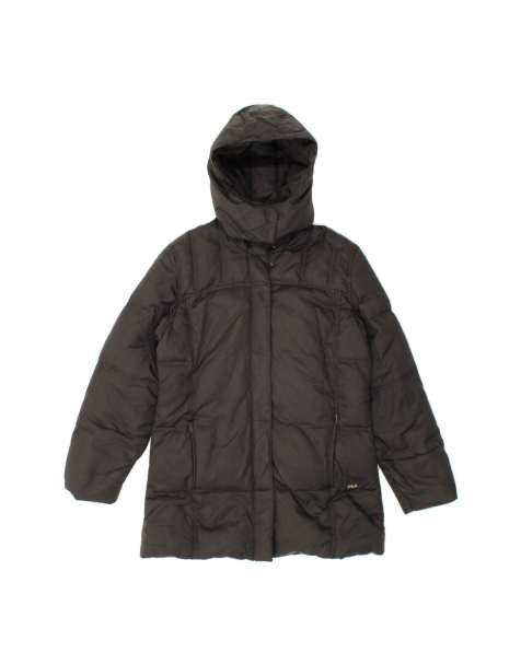 Vintage Fila Hooded Padded Jacket It 44 Medium In Black - view 1