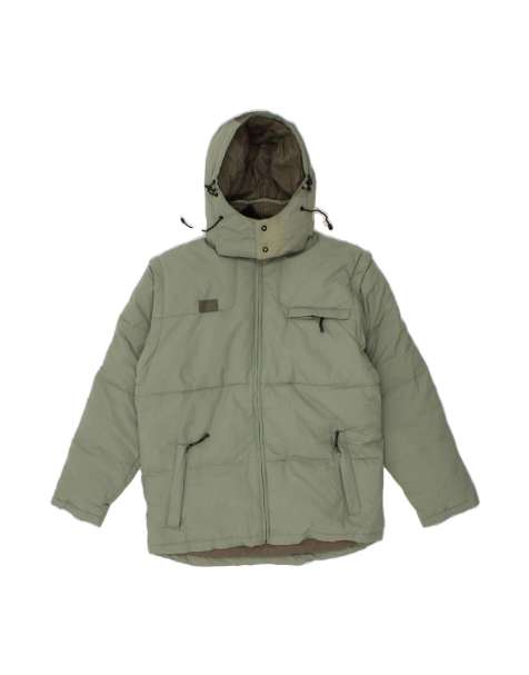 Vintage Fila Hooded Padded Jacket UK 36 Small In Grey - view 1