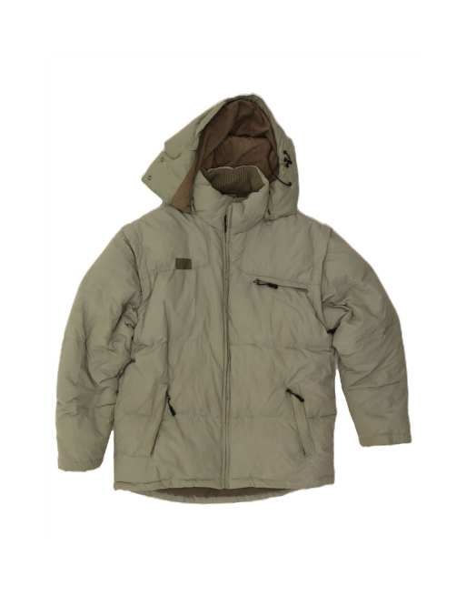 Vintage Fila Hooded Padded Jacket UK 40 Large In Green