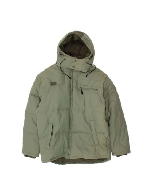 Vintage Fila Hooded Padded Jacket UK 40 Large In Green