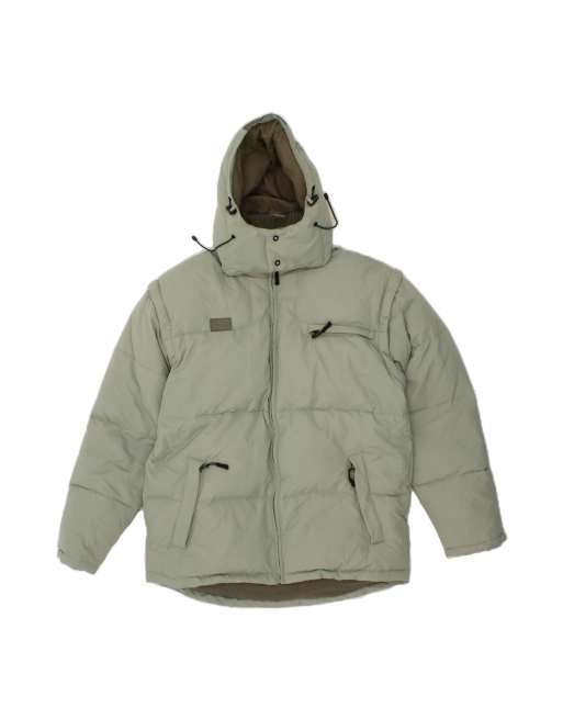Vintage Fila Hooded Padded Jacket UK 40 Large In Green
