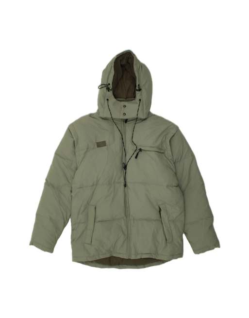 Vintage Fila Hooded Padded Jacket UK 40 Large In Green