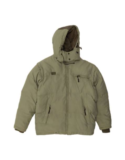 Vintage Fila Hooded Padded Jacket UK 40 Large In Green - view 1