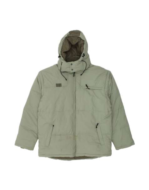 Vintage Fila Hooded Padded Jacket UK 44 2XL In Green - view 1